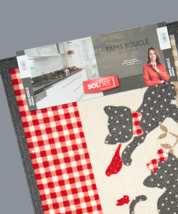 Tapis bouclé conditionné